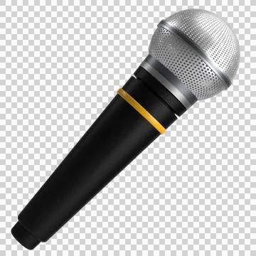 3D Icon of dynamic microphone in classy black color. Stock-Illustration