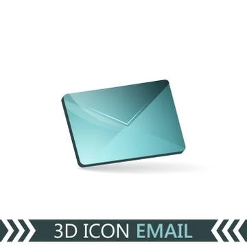 3D icon Email. Envelope. Stock Illustration