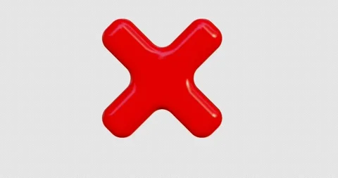 3d icon. Error sign in red glass round frame. Denied access. Stock Footage 276789677