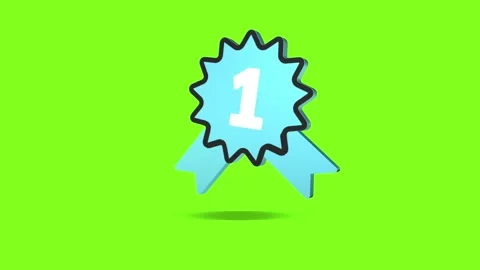 3D icon. First place. Rotation. Infographics. Green background. Stock Footage 254107076