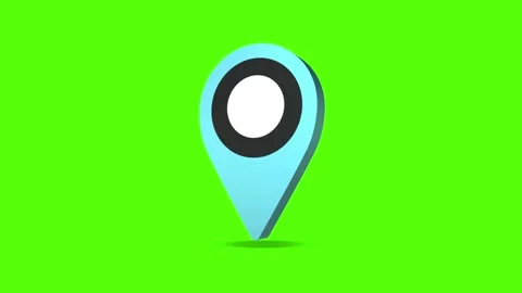 3D icon. Geolocation mark. Rotation. Infographics. Front view. Stock Footage 253995629