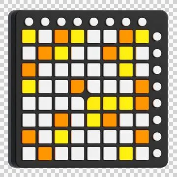3D Icon of grid digital midi controller. Stock Illustration