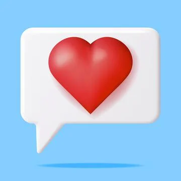 3D Like Icon with Heart Isolated. Stock Illustration