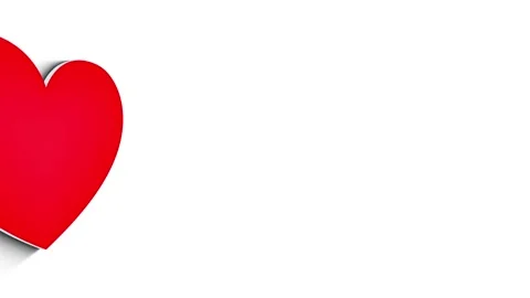3D Icon heart for text Animation on white background. Stock Footage 151527757