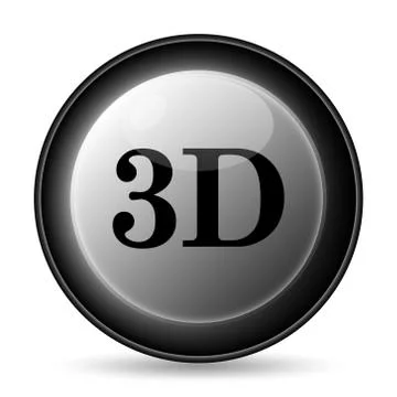 3D icon. Internet button on white background.. 스톡 일러스트