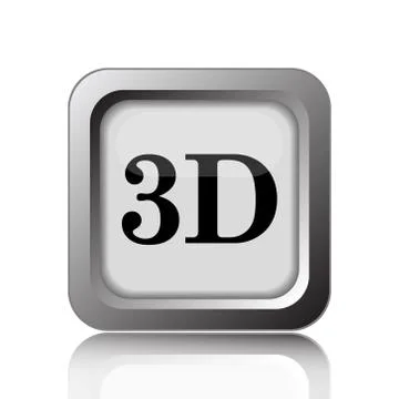 3D icon. Internet button on white background.. Stock Illustration