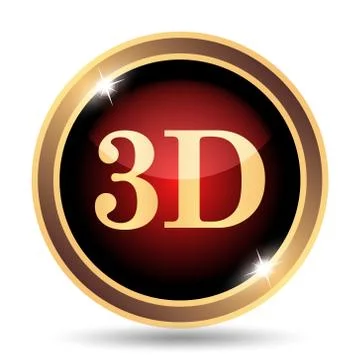 3D icon. Internet button on white background.. Illustrazione stock