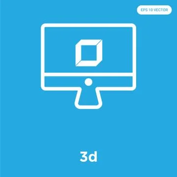 3d icon isolated on blue background Free Stock Illustration