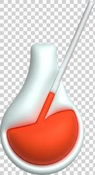 3D icon. Isolated flask or flask for chemistry. Laboratory glassware for me.. Illustrazione stock