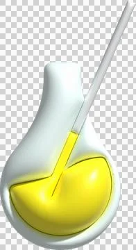 3D icon. Isolated flask or flask for chemistry. Laboratory glassware for me.. イラスト素材