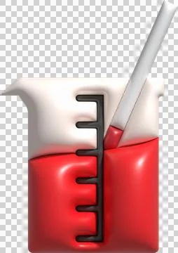 3D icon. Isolated flask or flask for chemistry. Laboratory glassware for me.. イラスト素材