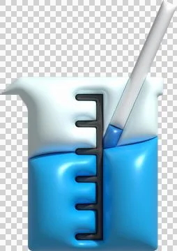 3D icon. Isolated flask or flask for chemistry. Laboratory glassware for me.. Stockillustratie