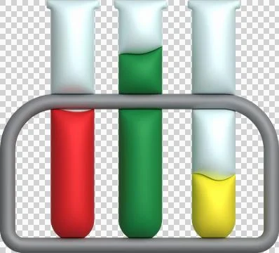 3D icon. Isolated flask or flask for chemistry. Laboratory glassware for me.. イラスト素材