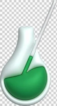 3D icon. Isolated flask or flask for chemistry. Laboratory glassware for me.. イラスト素材