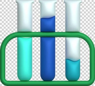 3D icon. Isolated flask or flask for chemistry. Laboratory glassware for me.. Stockillustratie