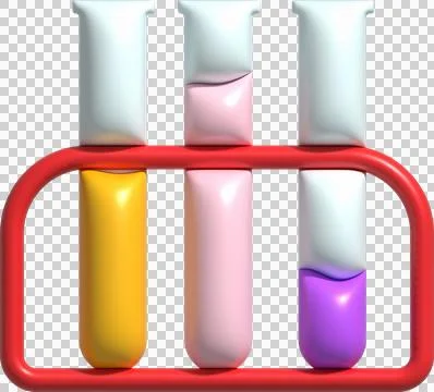 3D icon. Isolated flask or flask for chemistry. Laboratory glassware for me.. Stockillustratie