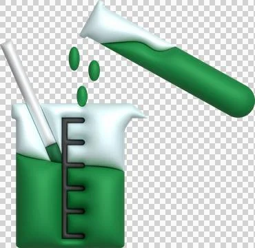 3D icon. Isolated flask or flask for chemistry. Laboratory glassware for me.. 스톡 일러스트