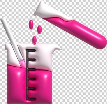 3D icon. Isolated flask or flask for chemistry. Laboratory glassware for me.. Stockillustratie