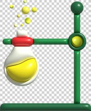 3D icon. Isolated flask or flask for chemistry. Laboratory glassware for me.. イラスト素材