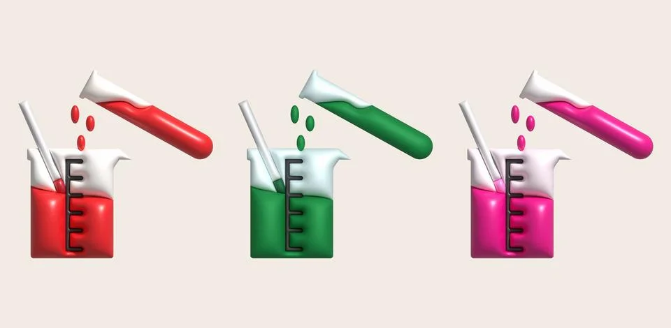 3D icon. Isolated flask or flask for chemistry. Laboratory glassware for me.. Stockillustratie