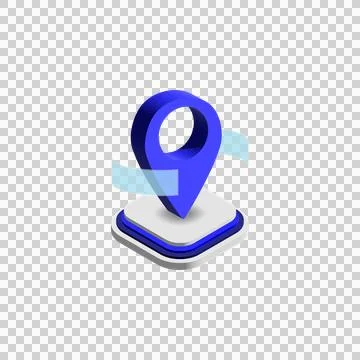 3d icon location graph element design vector Stock Illustration