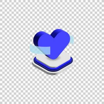 3d icon love graph element design vector Illustrazione stock