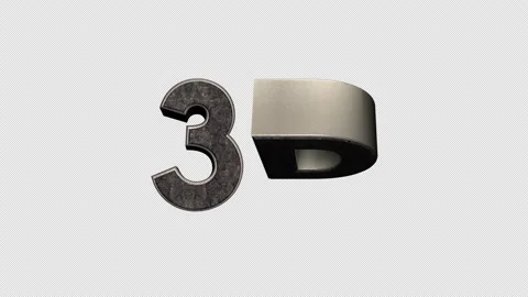 3D Icon Metal Text, Alpha Channel Stock Footage 238364338
