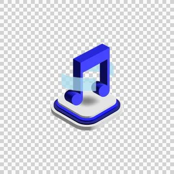 3d icon music graph element design vector Stock Illustration