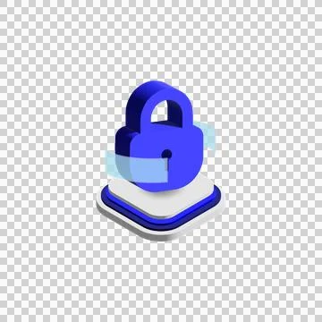 3d icon padlock graph element design vector 스톡 일러스트