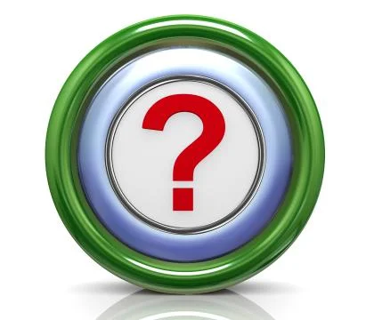 3d icon - question mark Illustrazione stock