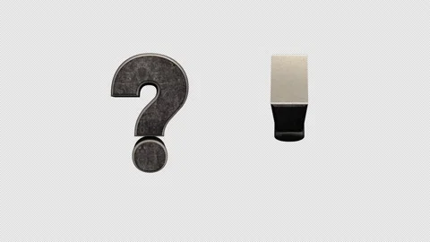 3D Icon Question Marks And Exclamation M... | Stock Video | Pond5