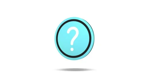 3D icon. Question. Rotation. Infographics. White background. Video stock 254300677