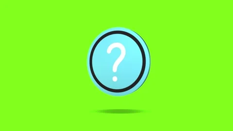 3D icon. Question. Rotation. Infographics. Green background. Stock Footage 254300679