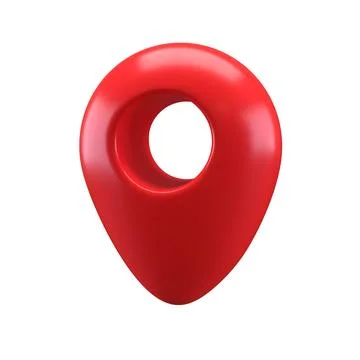 3D icon Realistic Style red glossy Location map pin gps pointer markers Stock Illustration