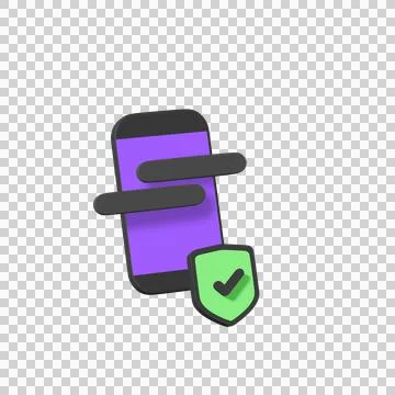 3D icon Render Encrypted messages Stock Illustration