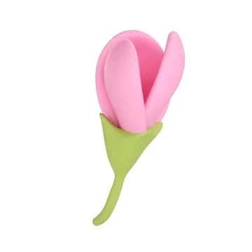 3D icon render spring Cherry flower unopened bud Blossom Sakura illustration Stock Illustration