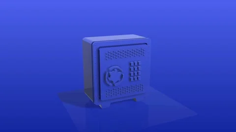 3d icon safe for saving money. Stock Footage 169342221