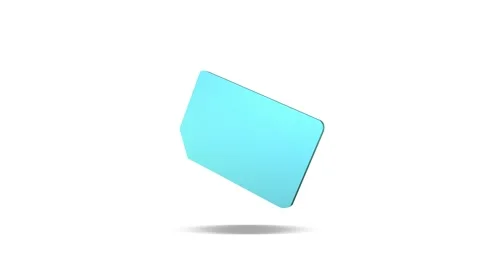 3D icon. Sim card. Rotation. Infographics. White background. Video stock 254440226