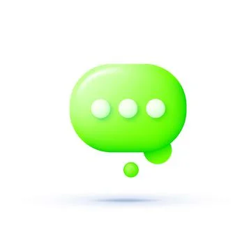 3d icon with speak 3d for web design. Message icon. Web banner. Modern realistic 스톡 일러스트