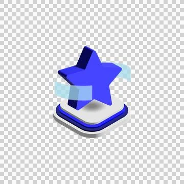 3d icon star graph element design vector Stock Illustration