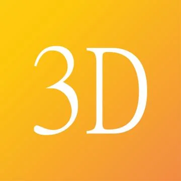 3D icon symbol Flat modern web design with long shadow and space for your text. Stock Illustration