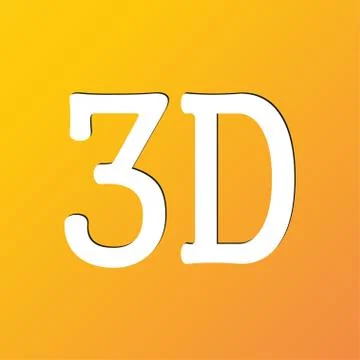 3D icon symbol Flat modern web design with long shadow and space for your text. Stock Illustration