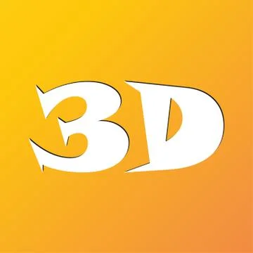 3D icon symbol Flat modern web design with long shadow and space for your text. Stock Illustration