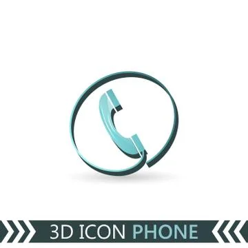3D icon telephone. Stock Illustration