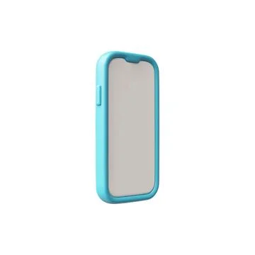 3d icon of vertical blue mobile smartphone mockup with white blank screen. Ilustração Stock