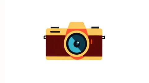 3d icon of vintage camera isolated on white background Stock Footage 287341278