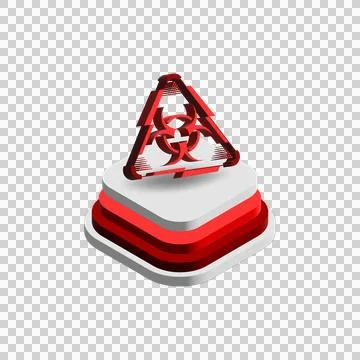 3d icon warning attention graph element concept Stock-Illustration