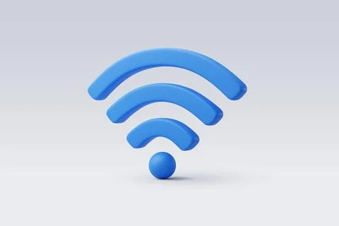 3D icon of wifi, wireless connection and internet technology concept. Stock Illustration