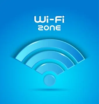 3d icon WiFi zone Illustrazione stock