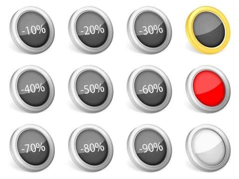 3d icons deduction Stock Illustration